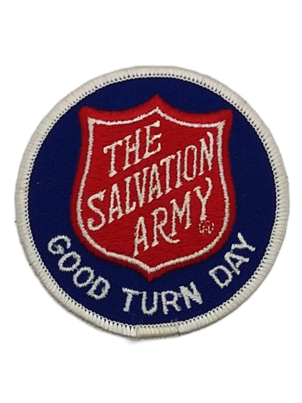 The Salvation Army Good Turn Day Patch Blue Red White 3 Inch Vintage NOS